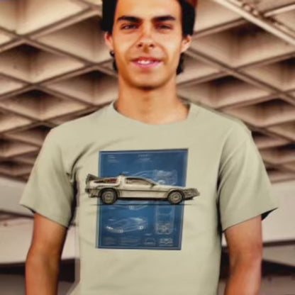 DeLorean Retro Futuristic Softstyle T-Shirt