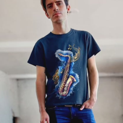 Saxophone Notes Premium T-Shirt
