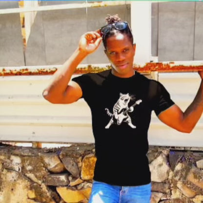 Cat Metal Rocking Softstyle T-Shirt